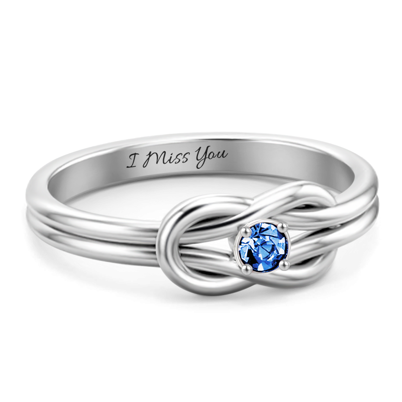 Promessa Anel de Birthstone Personalizado