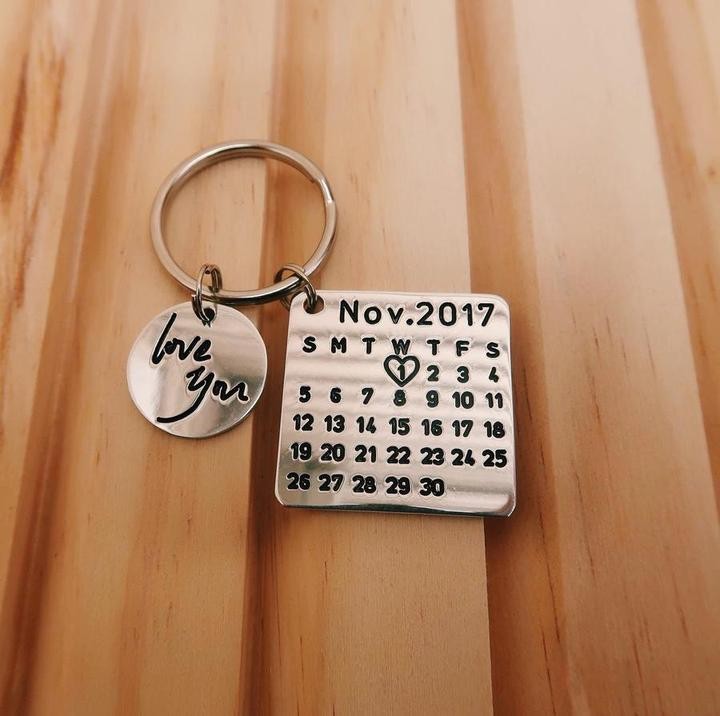 Chaveiro de calendário personalizado