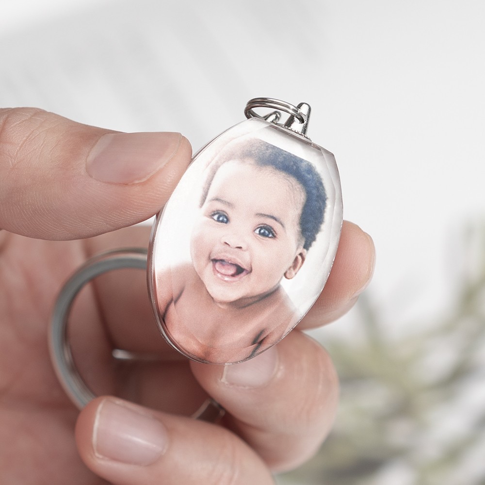 Chaveiro com foto de cristal personalizado Presente personalizado para bebês